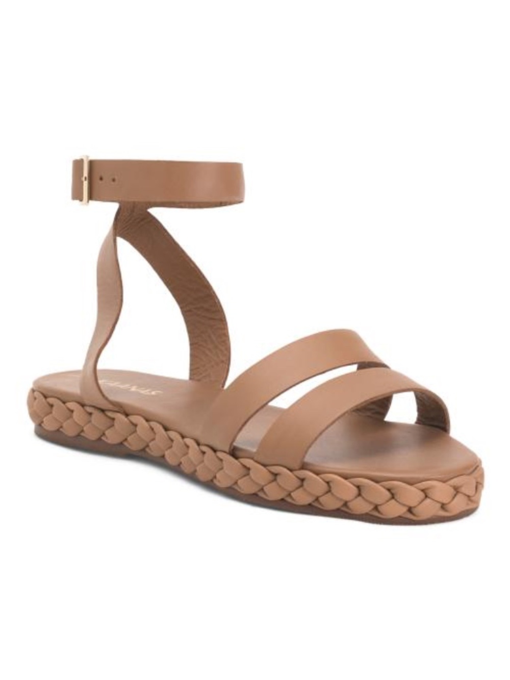 KAANAS made in colombia leather terrazas double band platform sandals NWT